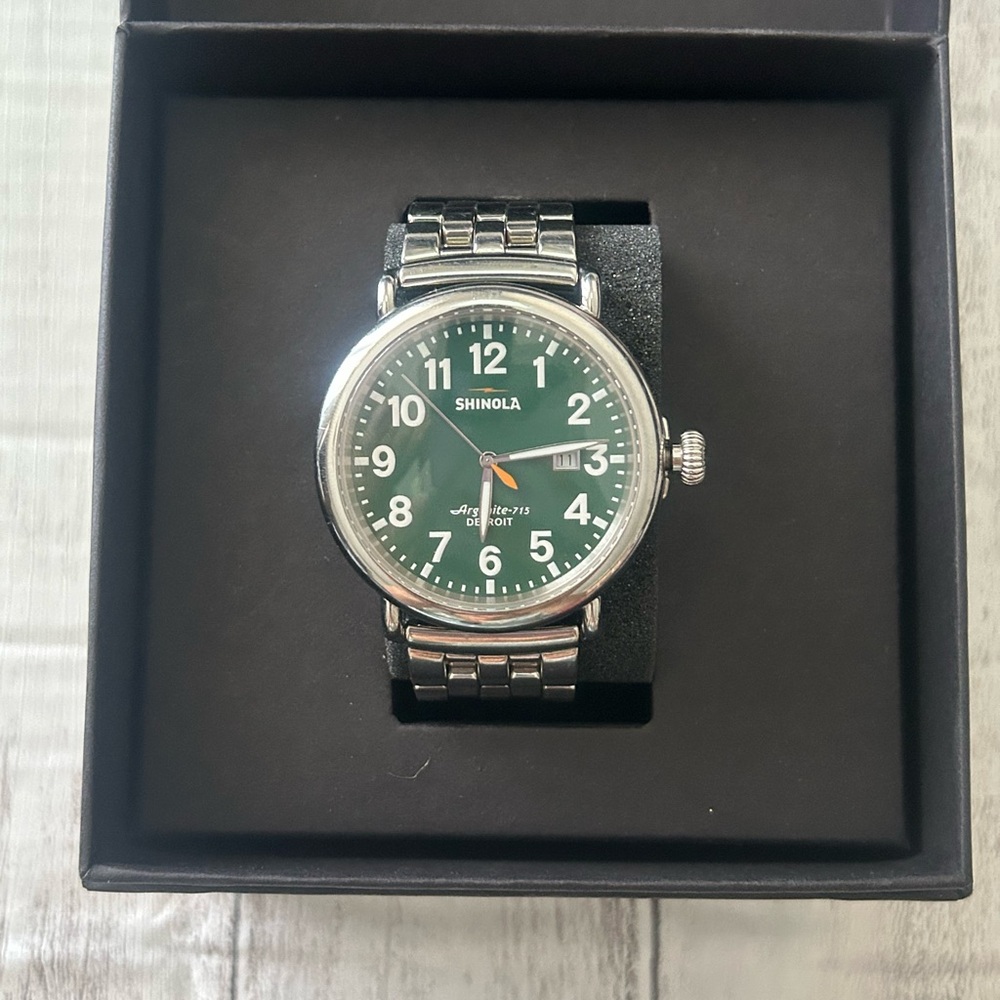 SHINOLA Argonite-715 DETROIT Stainless Steel Bracelet